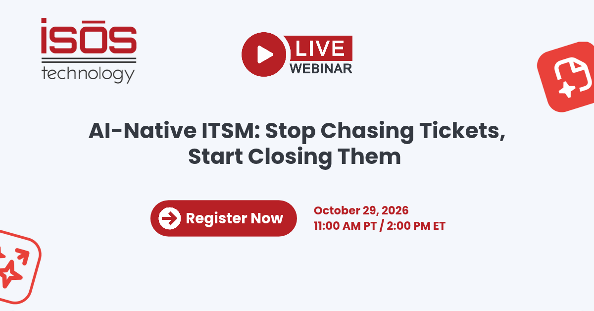AI-Native ITSM Webinar ad